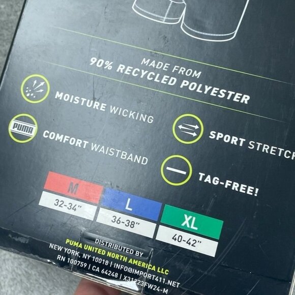 Puma Sportluxe 5-Pack Performance Boxer Briefs Mens M Moisture Wicking a1451 - Picture 3 of 5